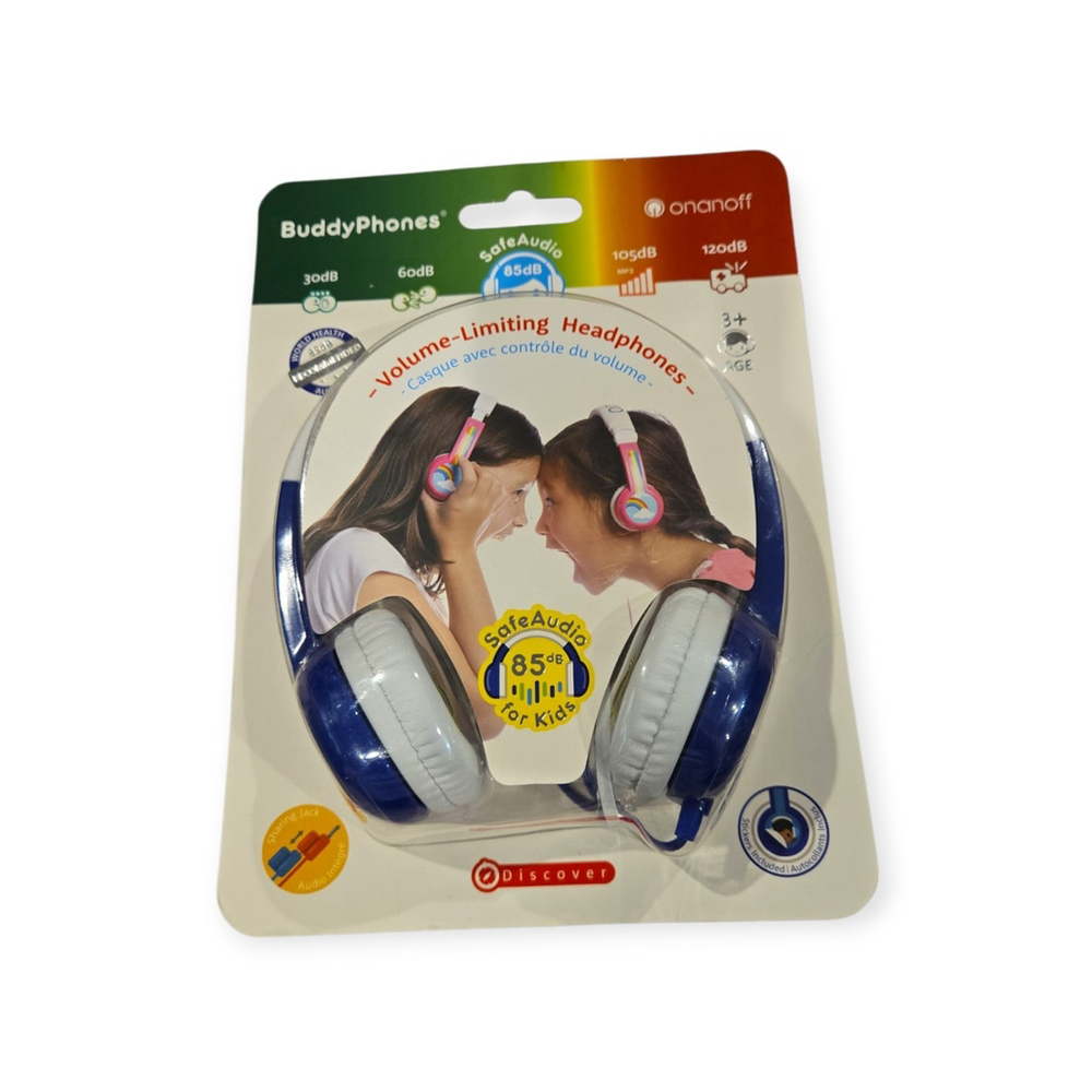 Onanoff BuddyPhones Discover Kids Headphones Non-Foldable, Comfortable New (220)